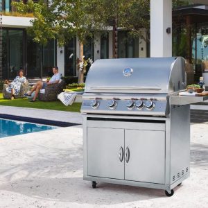 Blaze Professional 44-Inch 4 Burner Built-In Gas Grill With Rear Infrared Burner (Natural Gas)