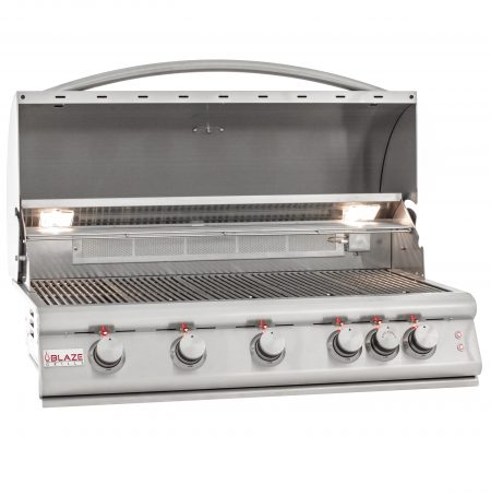 Blaze 40-Inch 5-Burner LTE Gas Grill with Rear Burner and Built-in Lighting System (Natural Gas)