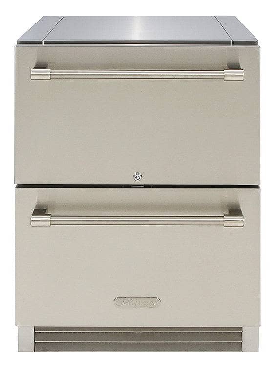 Alfresco 24" Undercounter Two Drawer Refrigerator
