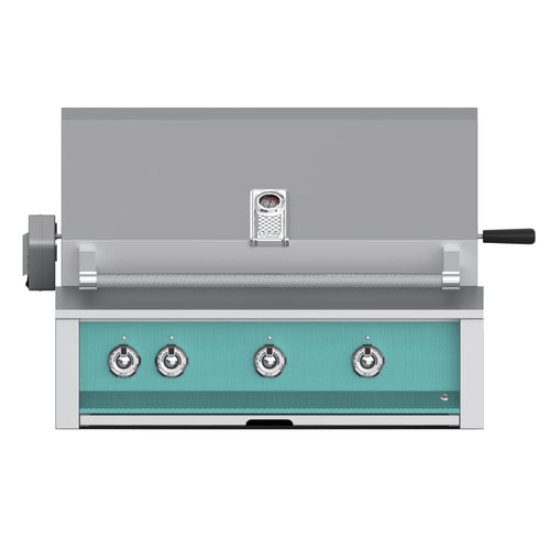 Hestan ASPIRE Grill Built-In 3 U-Burner Rotisserie 36" - Natural Gas - Pacific Fog