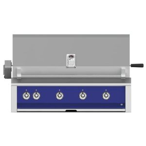 Hestan ASPIRE Grill Built-In 4 U-Burner Rotisserie 42" - Liquid Propane - Bora Bora Blue