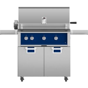 Hestan ASPIRE Grill Built-In 2 U-Burner 1 Sear Rotisserie - Liquid Propane - Bora Bora Blue