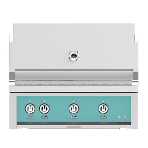 Hestan 36" Built-In Grill 3 Trellis Burners Rotisserie - Liquid Propane - Pacific Fog