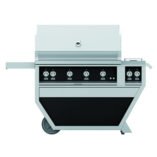 Hestan 42" Grill & Deluxe Cart 4 Trellis Burners Rotisserie - Liquid Propane - Stealth