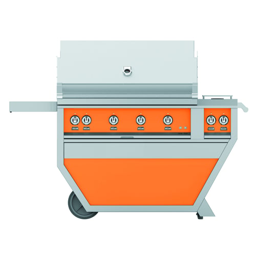 Hestan 42" Grill & Deluxe Cart 4 Trellis Burners Rotisserie - Natural Gas - Citra