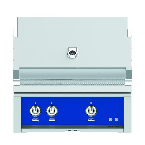 Hestan 30" Built-In Grill 1 Trellis Burners 1 Sear Burn Rotisser - Liquid Propane - Bora Bora Blue