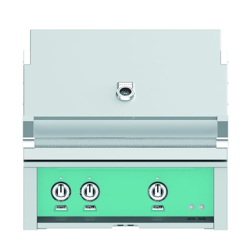 Hestan 30" Built-In Grill 1 Trellis Burners 1 Sear Burn Rotisser - Natural Gas - Pacific Fog
