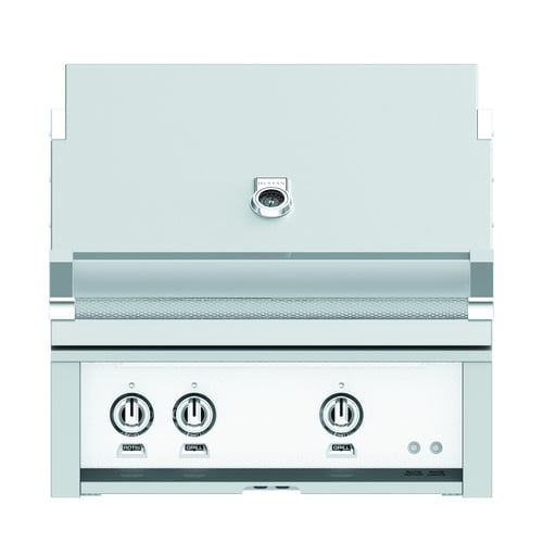 Hestan 30" Built-In Grill 1 Trellis Burners 1 Sear Burn Rotisser - Natural Gas - Marshmallow