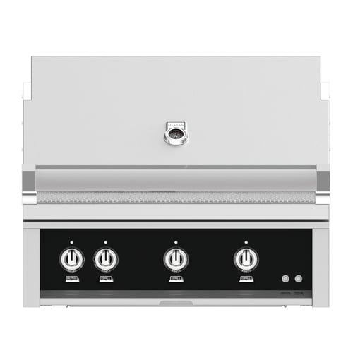 Hestan 36" Built-In Grill 2 Trellis Burners 1 Sear Burner Rotiss - Natural Gas - Stealth