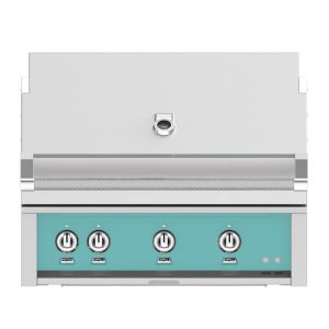 Hestan 36" Built-In Grill 2 Trellis Burners 1 Sear Burner Rotiss - Natural Gas - Pacific Fog
