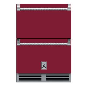 Hestan Outdoor Refrigerator & Freezr Drawer 24" - Burgundy