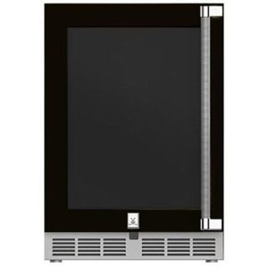 Hestan Outdoor Refrigerator 24" Lock Left Hinged - Stealth — GRGL24-BK