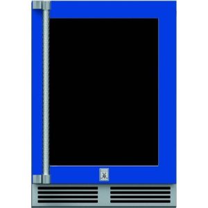 Hestan Outdoor Refrigerator 24" Lock Dual Zone Right Hinged - Bora Bora Blue