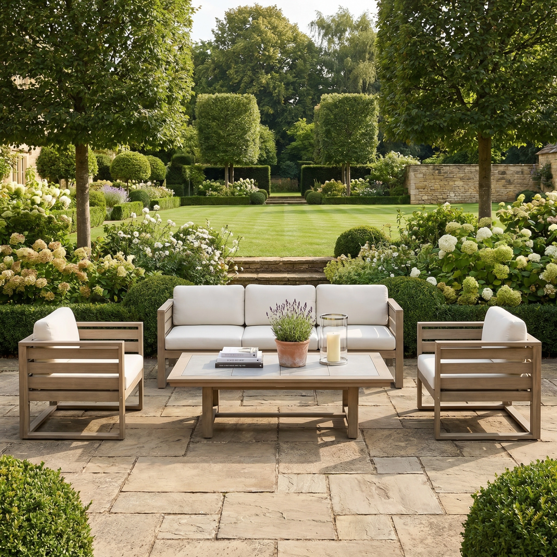 Andora 3 Seat Sofa Set with 2 in 1 Table in Weathered Brown product detail
