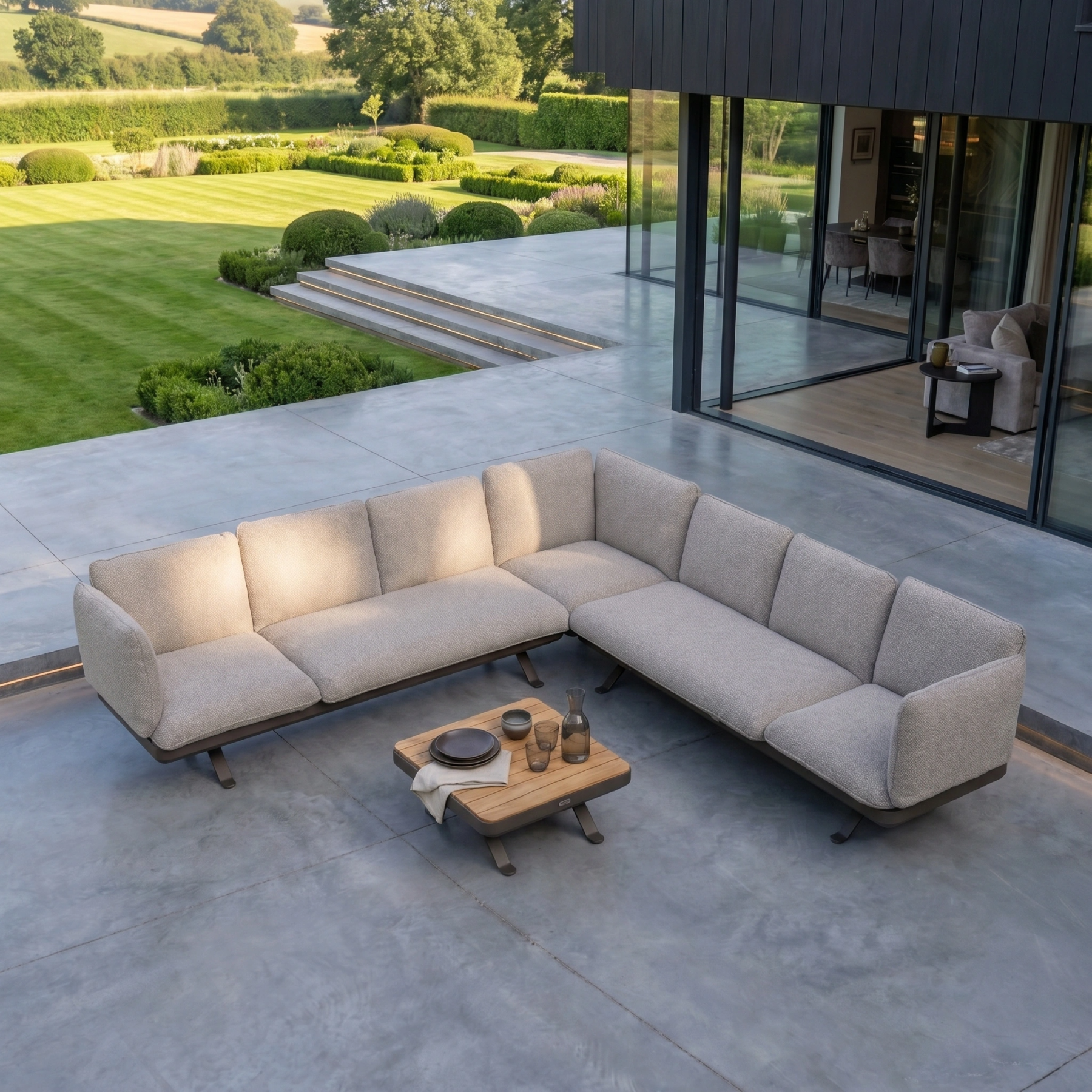 Como Corner Sofa Set in Truffle product detail