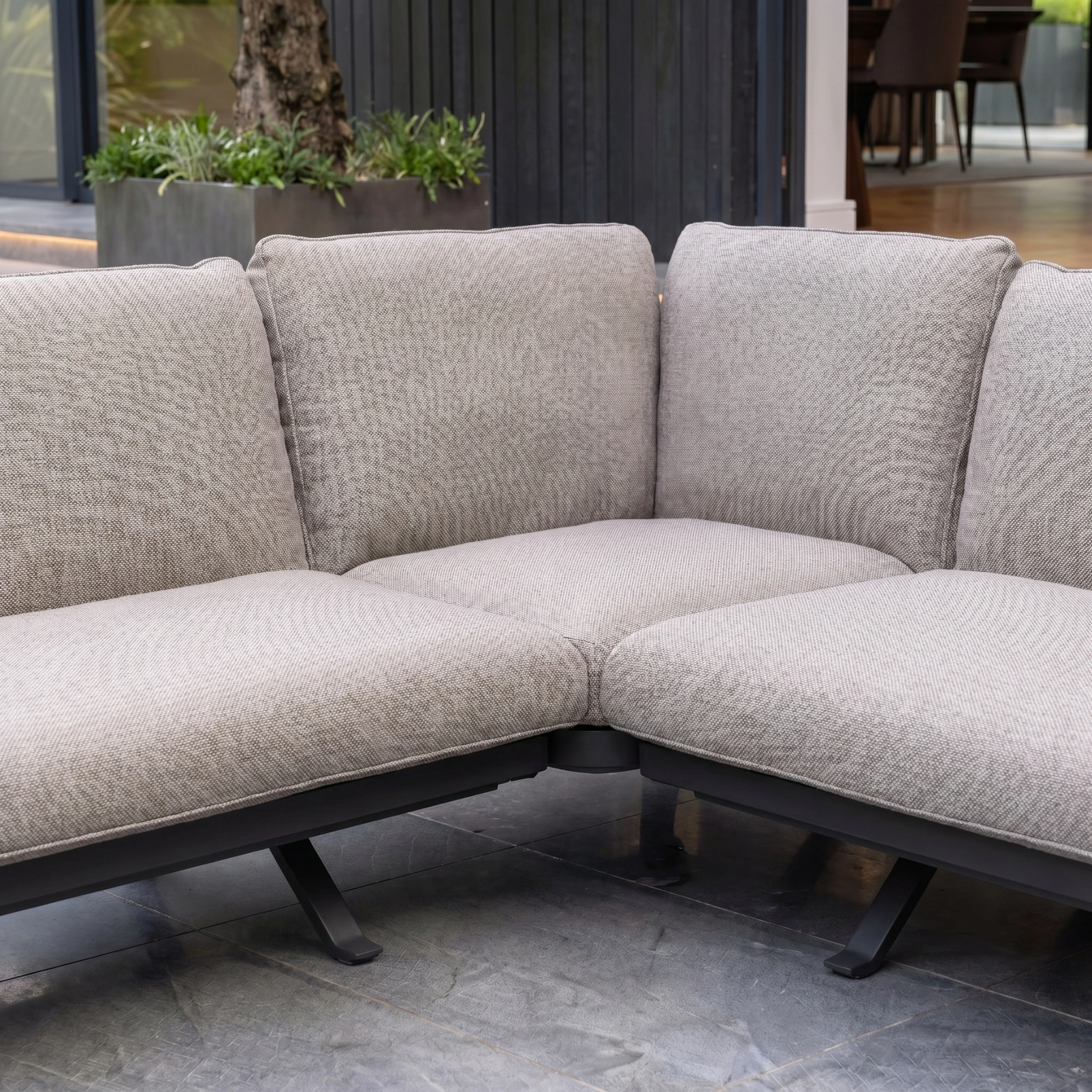 Como U-Shape Corner Sofa Set with Altura Rising Table in Truffle product detail