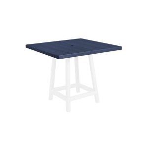 CR Plastic 40" Square Pub TABLE TOP ONLY in Navy