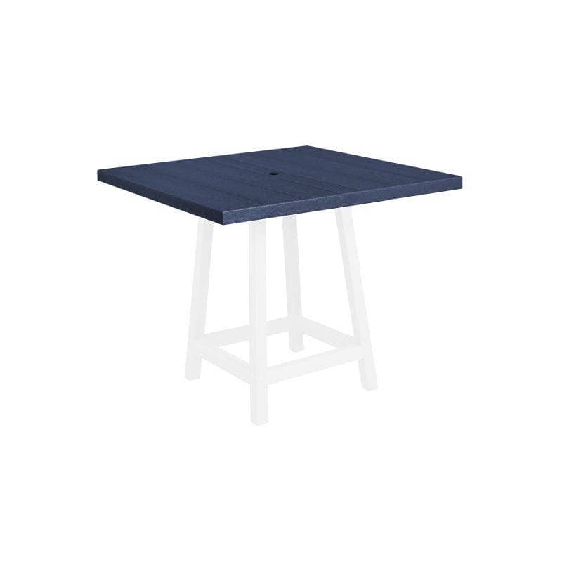 CR Plastic 40" Square Pub TABLE TOP ONLY in Navy