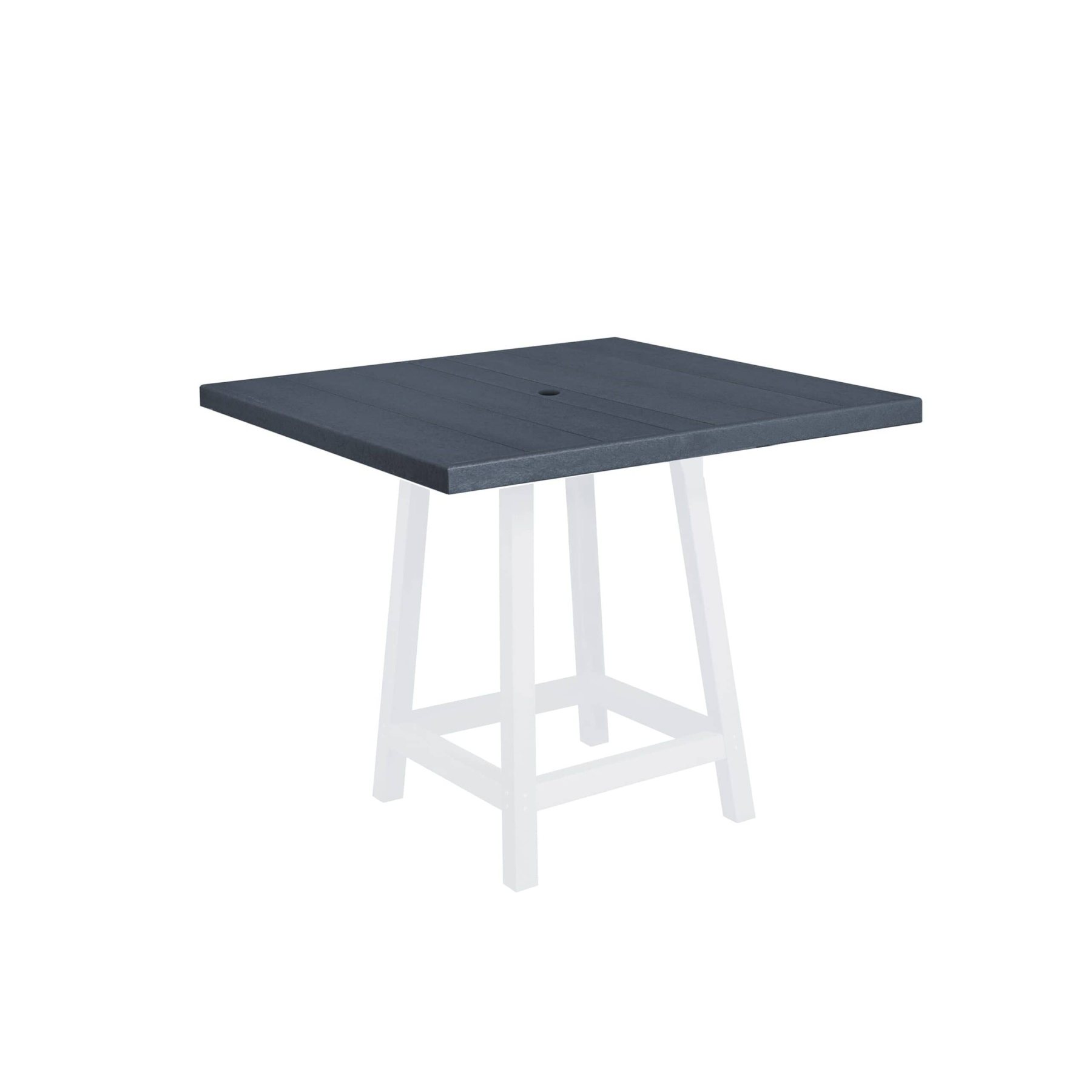 CR Plastic 40" Square Pub TABLE TOP ONLY in Slate Grey