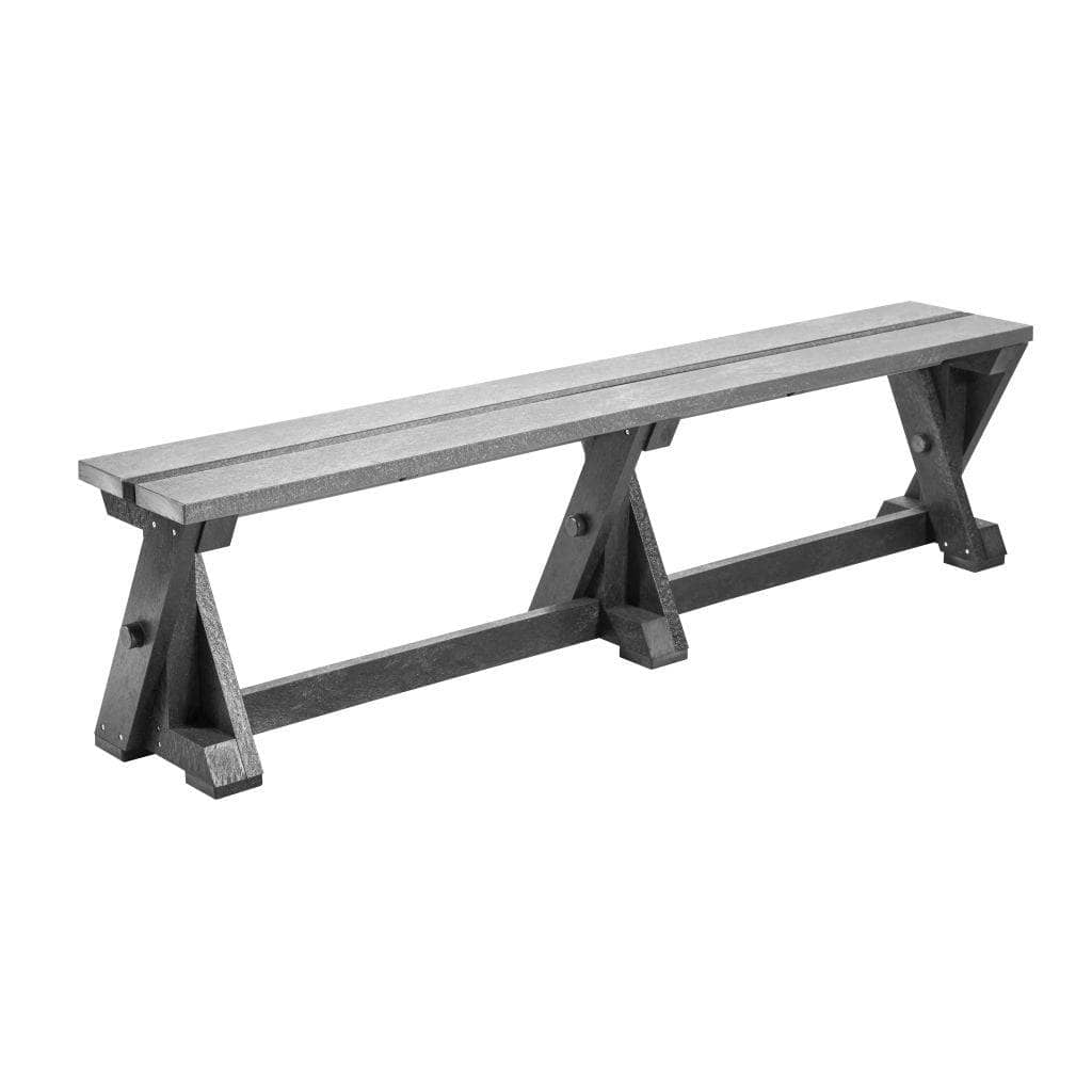 CR Plastics, Harvest Dining Bench, Light Grey / Slate Grey Finish