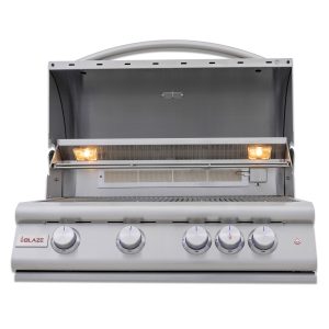 Blaze 32-Inch 4-Burner Premium LTE+ Gas Grill with Rear Burner and Built-in Lighting System (Natural Gas)