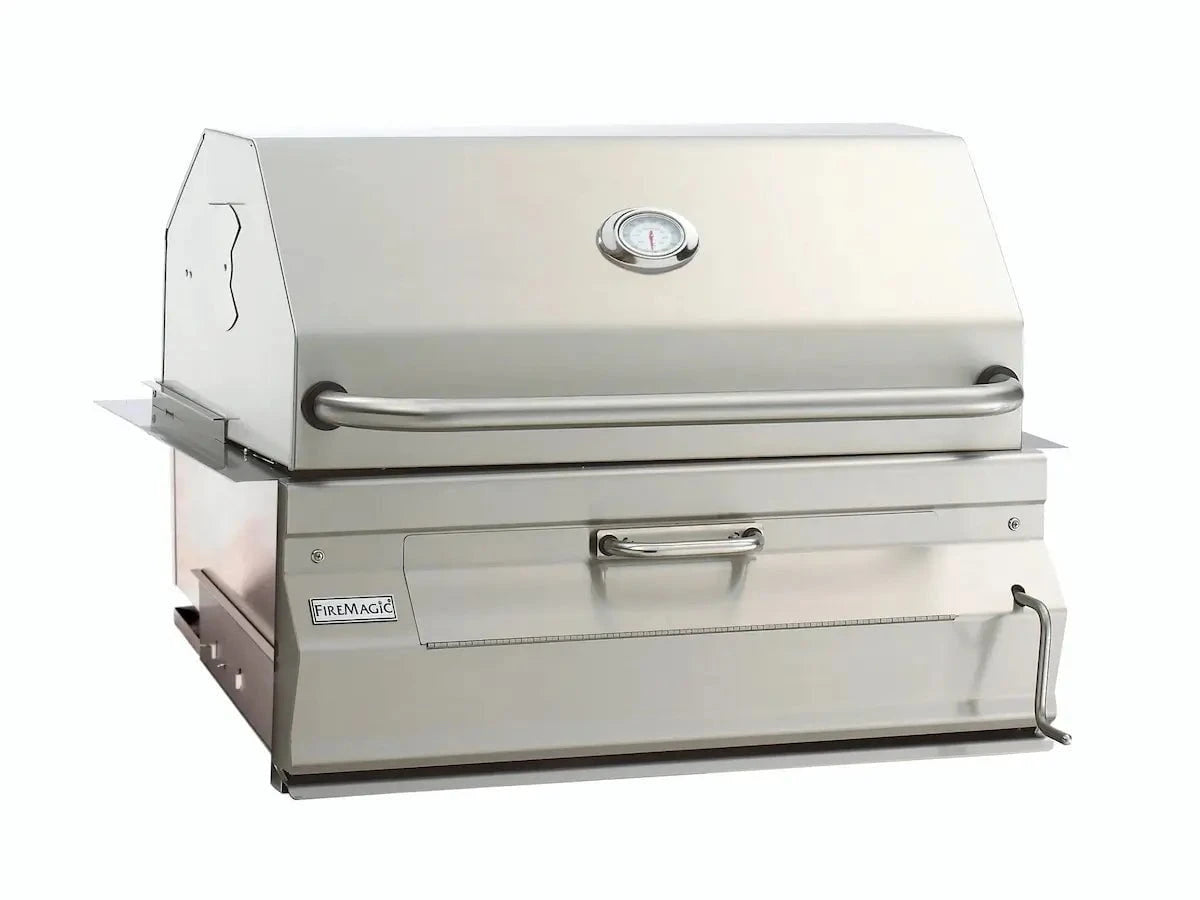 Fire Magic Built-In Stainless Steel 30" Charcoal BBQ Grill