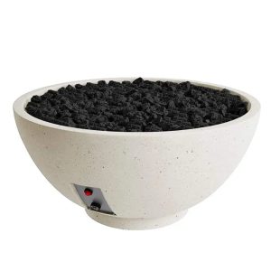 FireGear Sanctuary 2 Round 39" Fire Table in Arctic White