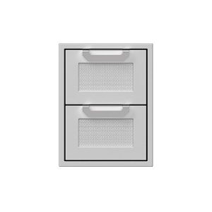 Hestan 16" Double Storage Drawer Recessed Marquise Accented Panels - Lush