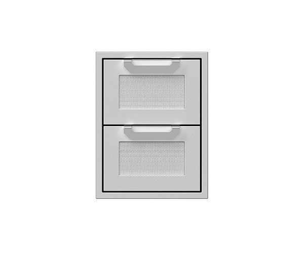 Hestan 16" Double Storage Drawer Recessed Marquise Accented Panels - Lush