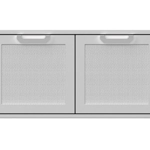 Hestan 42" Double Storage Doors Recessed Marquise Accented Panels - Marshmallow