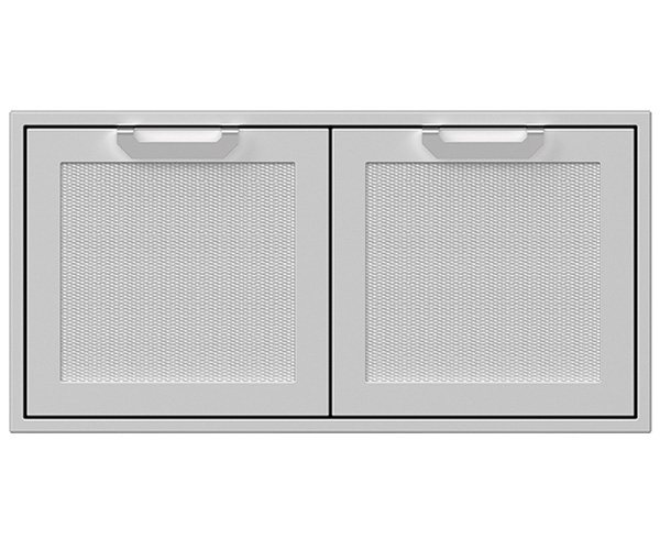 Hestan 42" Double Storage Doors Recessed Marquise Accented Panels - Marshmallow