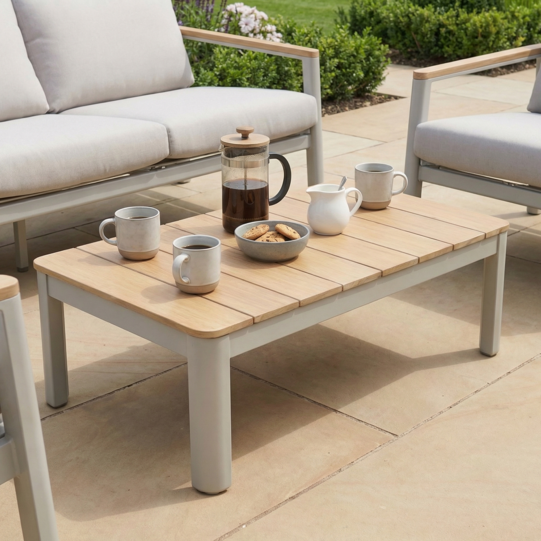 Cora 3 Seat Sofa Set in Latte