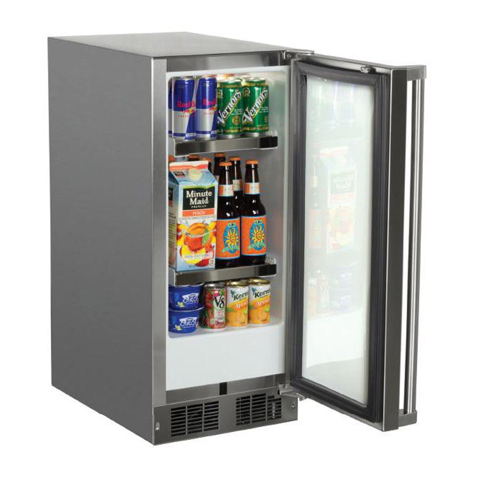 Marvel 15-Inch Outdoor Rated Refrigerator With Stainless Steel Door and Lock (Reversible Hinge) - MORE215SS31A