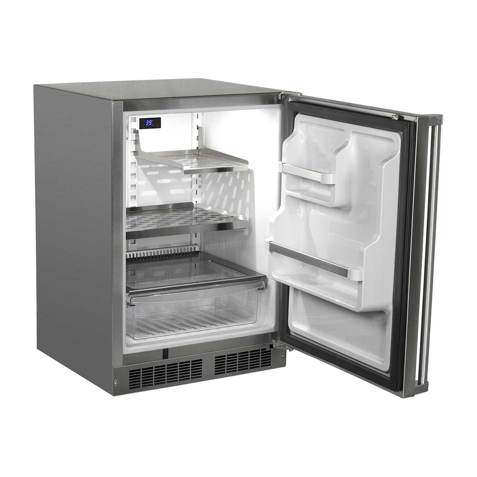 Marvel 24-Inch Outdoor Rated Refrigerator With MaxStore Storage Drawer & Door Storage, Solid Stainless Steel Door With Lock (Right Hinge) - MORE224SS41A product detail