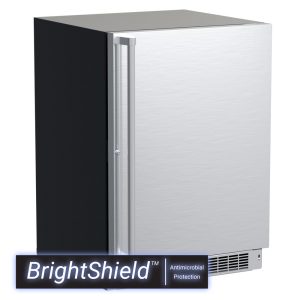 Marvel 24" PRO Refrigerator Brightshield SS Solid Door