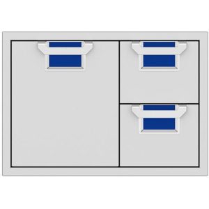 Hestan ASPIRE Double Drawer and Storage Door Combination 30" - Bora Bora Blue
