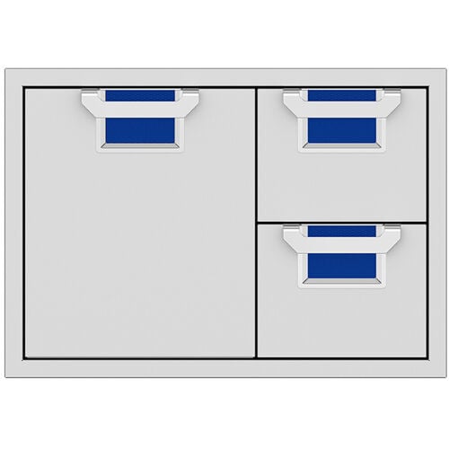 Hestan ASPIRE Double Drawer and Storage Door Combination 30" - Bora Bora Blue