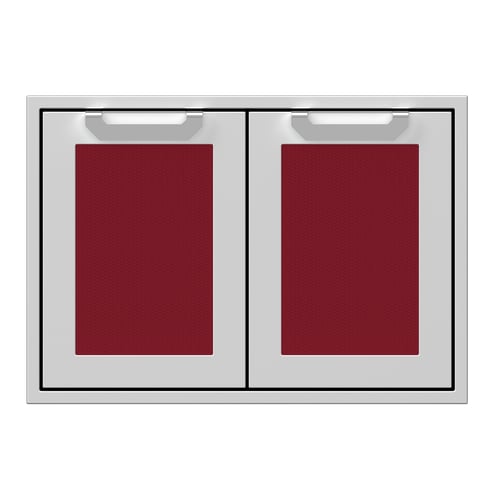 Hestan 30" Double Access Door Recessed Marquise Accented Panels S - Burgundy