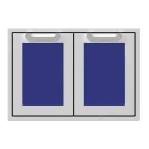 Hestan 30" Double Access Door Recessed Marquise Accented Panels S - Bora Bora Blue
