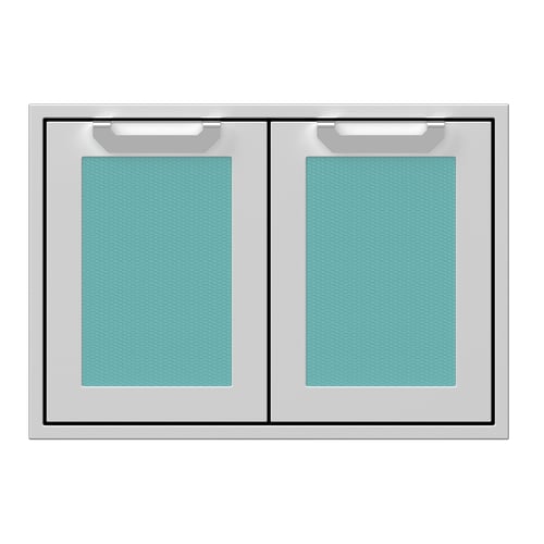 Hestan 30" Double Access Door Recessed Marquise Accented Panels S - Pacific Fog