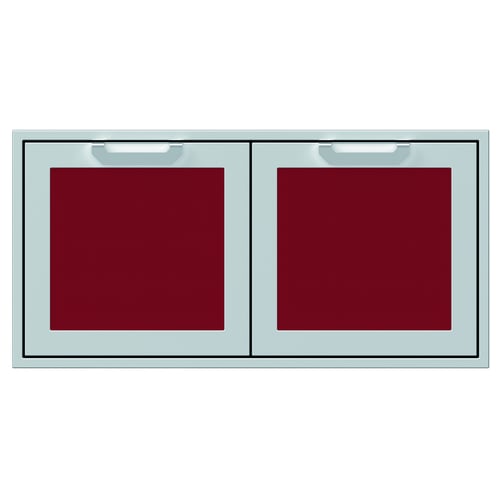 Hestan 42" Double Access Door Recessed Marquise Accented Panels S - Burgundy