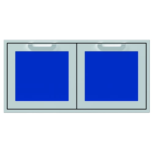Hestan 42" Double Access Door Recessed Marquise Accented Panels S - Bora Bora Blue