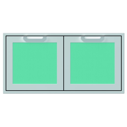 Hestan 42" Double Access Door Recessed Marquise Accented Panels S - Pacific Fog
