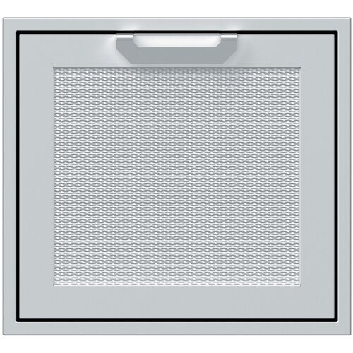 Hestan 24" Left Swing Access Door Recessed Marquise Accented Panel - Marshmallow