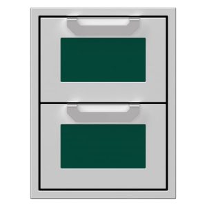 Hestan 16" Double Storage Drawer Recessed Marquise Accented Panels - Froth