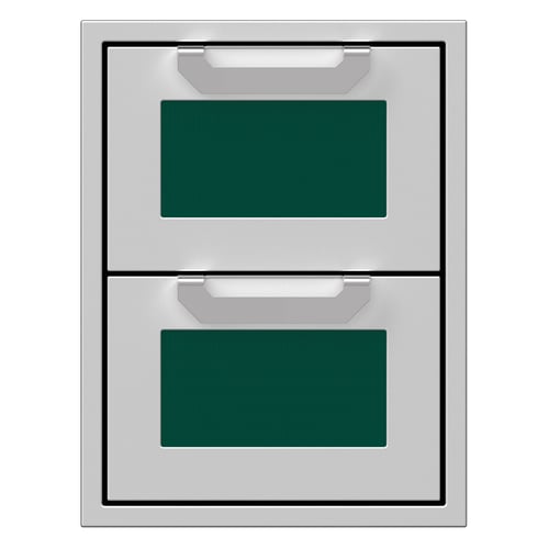 Hestan 16" Double Storage Drawer Recessed Marquise Accented Panels - Froth