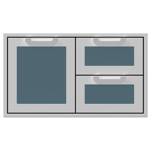 Hestan 36" Double Drawer & Storage Door Combo Recessed Marquise Acc - Grove