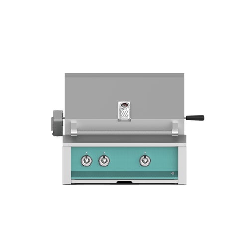 Hestan ASPIRE Grill Built-In 2 U-Burner Rotisserie 30" - Natural Gas - Pacific Fog
