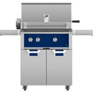 Hestan ASPIRE Grill Built-In 1 U-Burner 1 Sear Rotisserie - Natural Gas - Bora Bora Blue