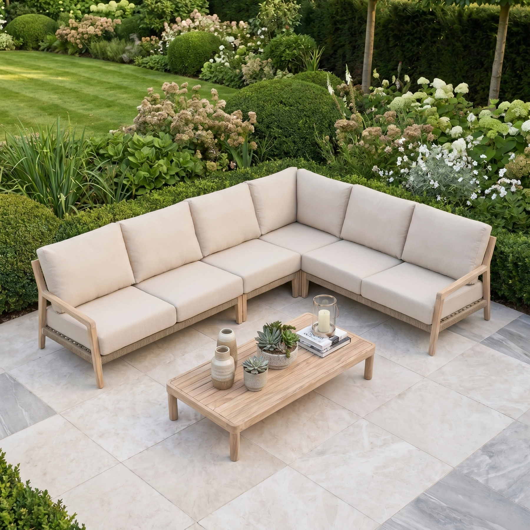 Noah Corner Sofa Set in Volga Grey product detail